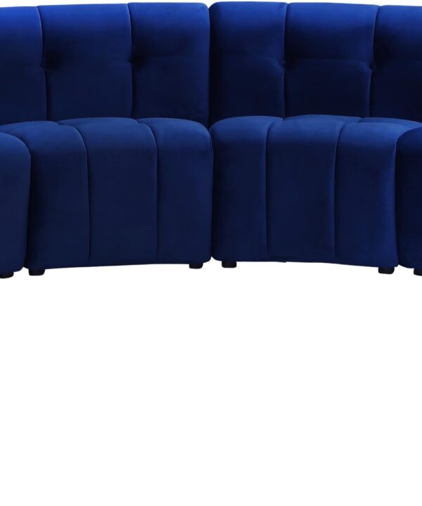 Limitless Navy Velvet 10pc. Modular Sectional - Luxe Home Furnishings (Jersey City, NJ)