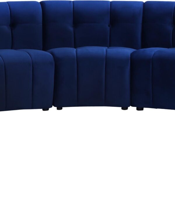 Limitless Navy Velvet 11pc. Modular Sectional - Luxe Home Furnishings (Jersey City, NJ)
