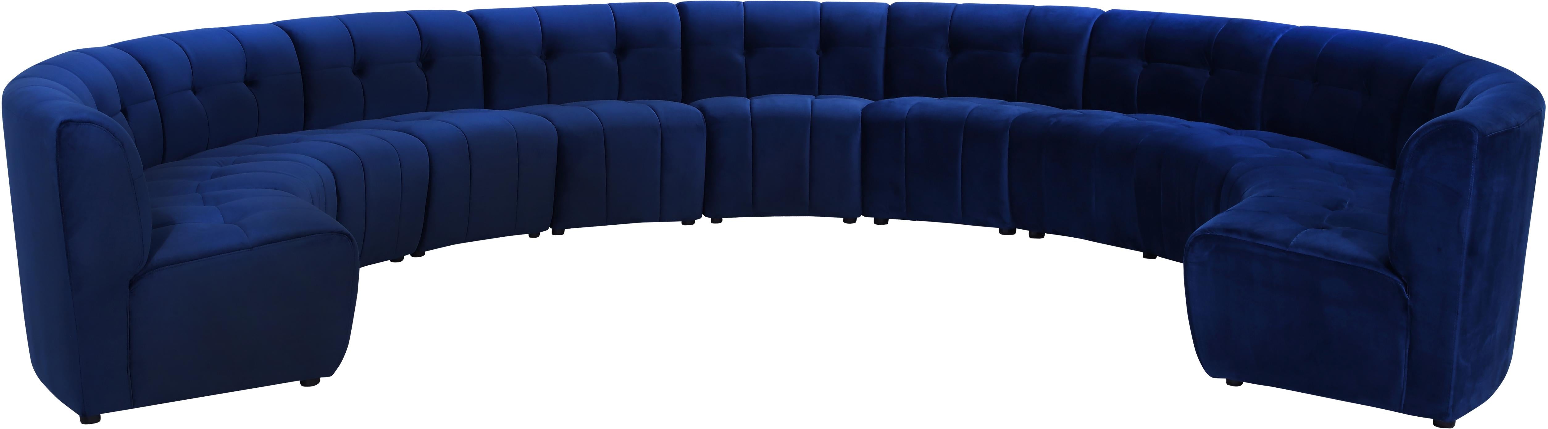 Limitless Navy Velvet 11pc. Modular Sectional - Luxe Home Furnishings (Jersey City, NJ)