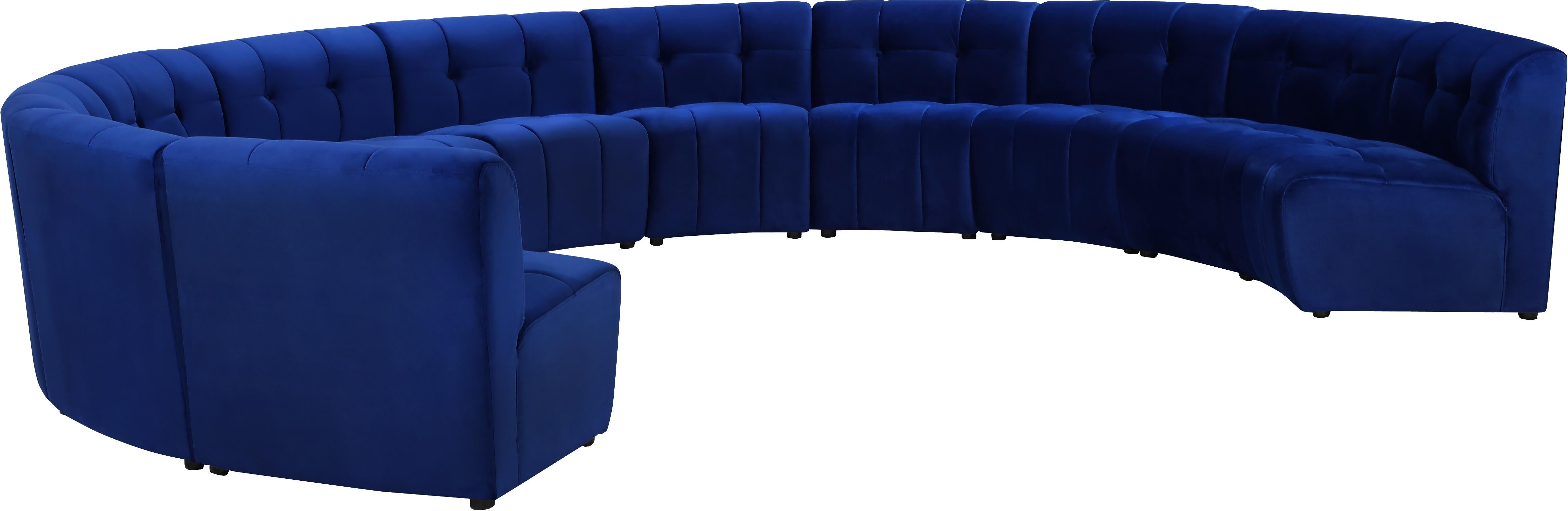 Limitless Navy Velvet 11pc. Modular Sectional - Luxe Home Furnishings (Jersey City, NJ)