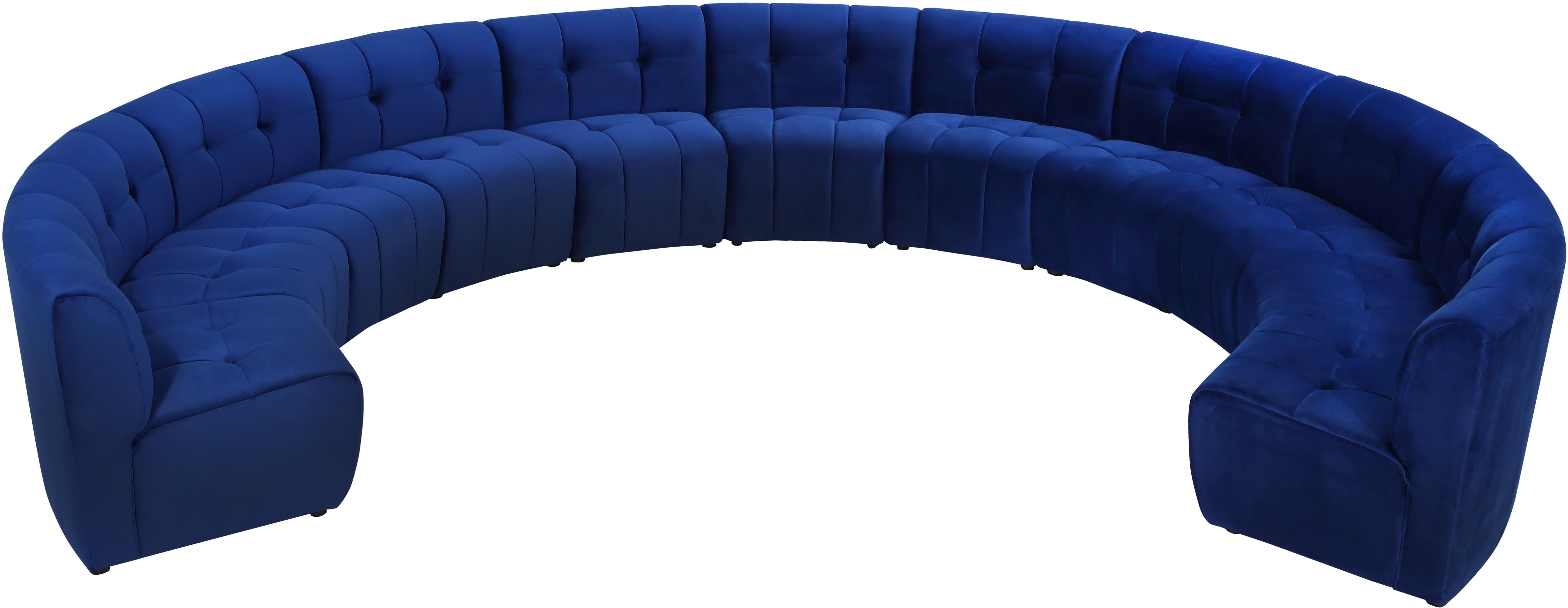 Limitless Navy Velvet 11pc. Modular Sectional - Luxe Home Furnishings (Jersey City, NJ)