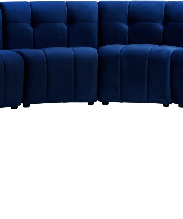 Limitless Navy Velvet 12pc. Modular Sectional - Luxe Home Furnishings (Jersey City, NJ)