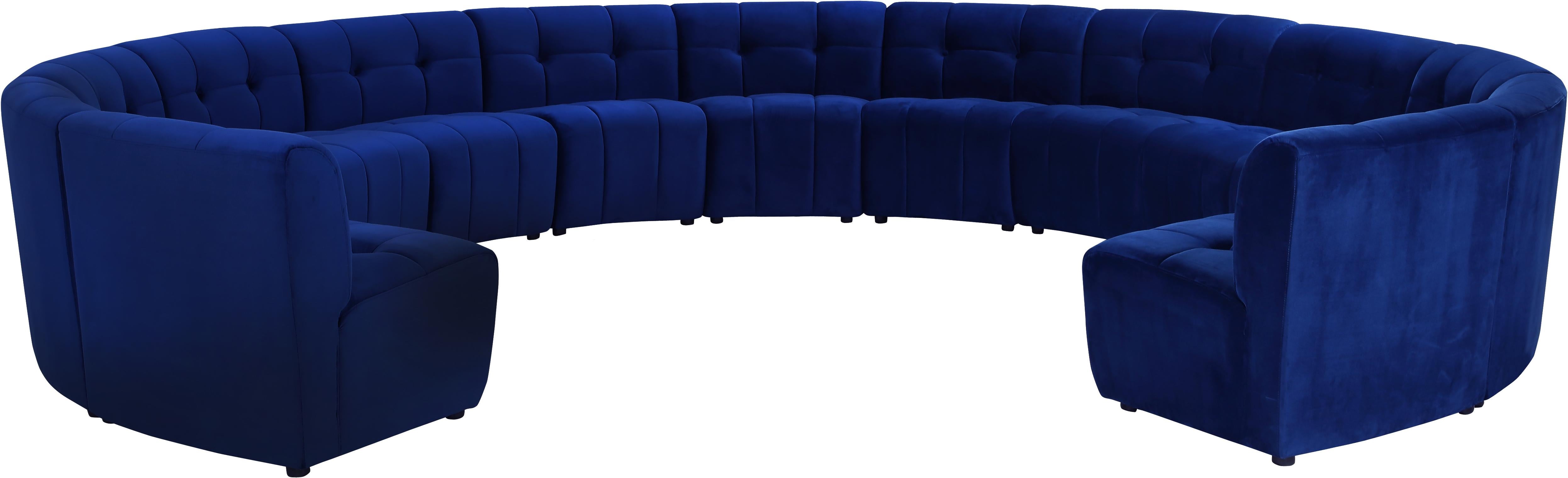 Limitless Navy Velvet 13pc. Modular Sectional - Luxe Home Furnishings (Jersey City, NJ)