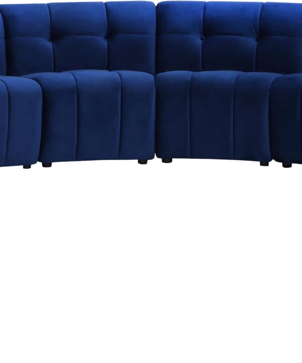 Limitless Navy Velvet 14pc. Modular Sectional - Luxe Home Furnishings (Jersey City, NJ)