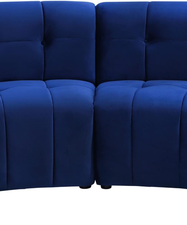 Limitless Navy Velvet 4pc. Modular Sectional - Luxe Home Furnishings (Jersey City, NJ)