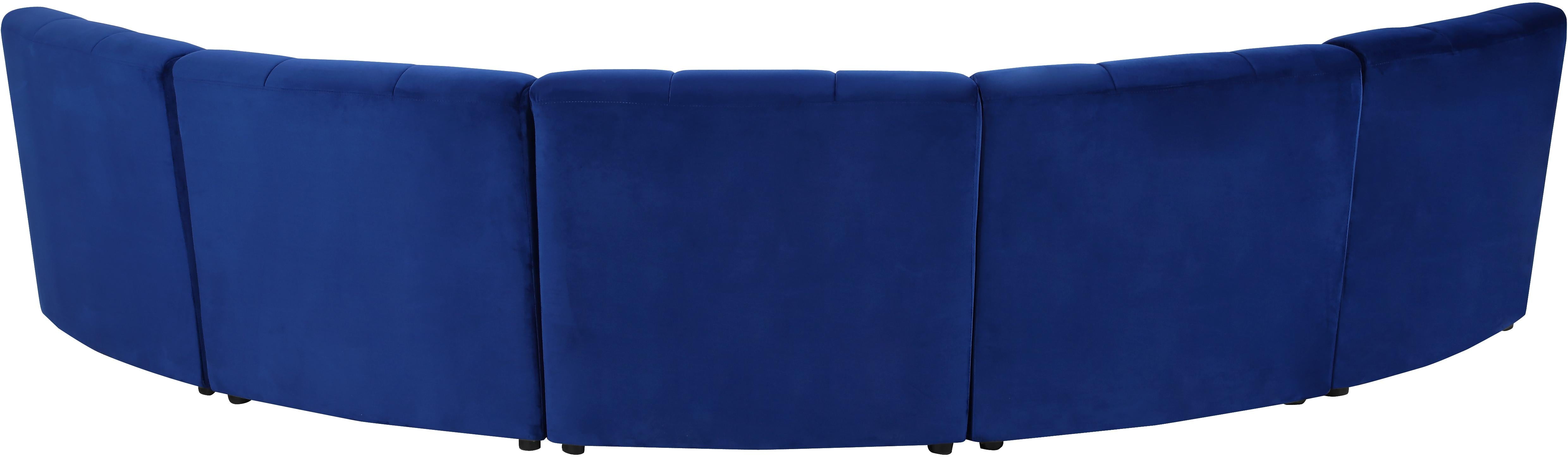 Limitless Navy Velvet 5pc. Modular Sectional - Luxe Home Furnishings (Jersey City, NJ)