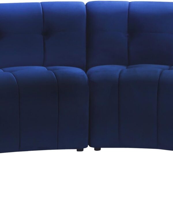 Limitless Navy Velvet 6pc. Modular Sectional - Luxe Home Furnishings (Jersey City, NJ)
