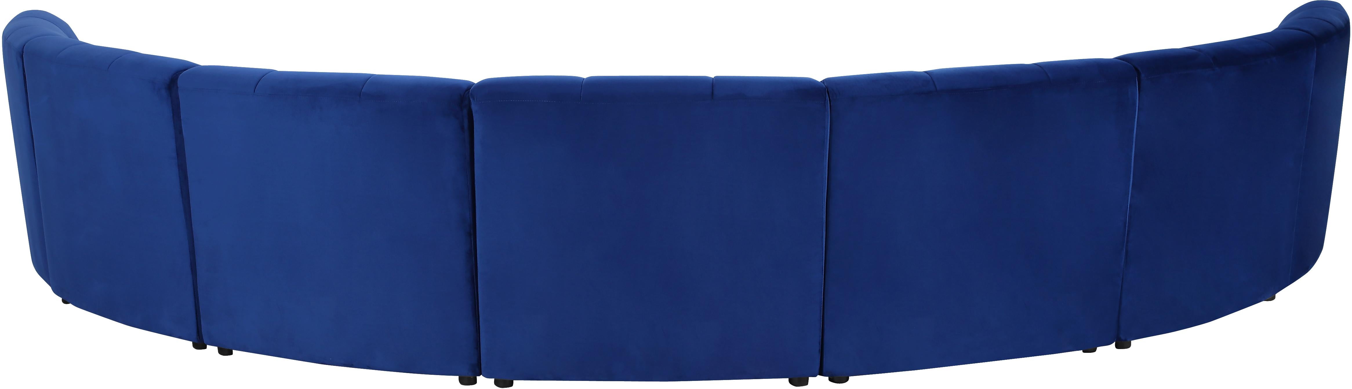 Limitless Navy Velvet 7pc. Modular Sectional - Luxe Home Furnishings (Jersey City, NJ)