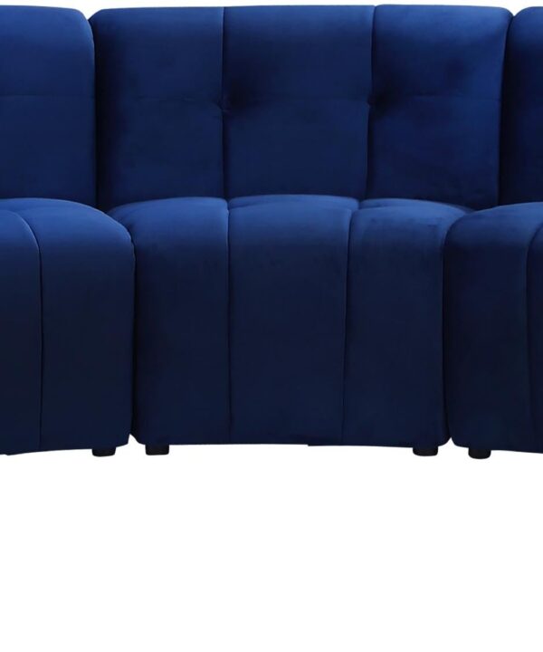Limitless Navy Velvet 7pc. Modular Sectional - Luxe Home Furnishings (Jersey City, NJ)