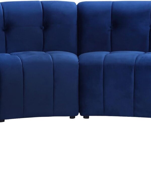 Limitless Navy Velvet 8pc. Modular Sectional - Luxe Home Furnishings (Jersey City, NJ)