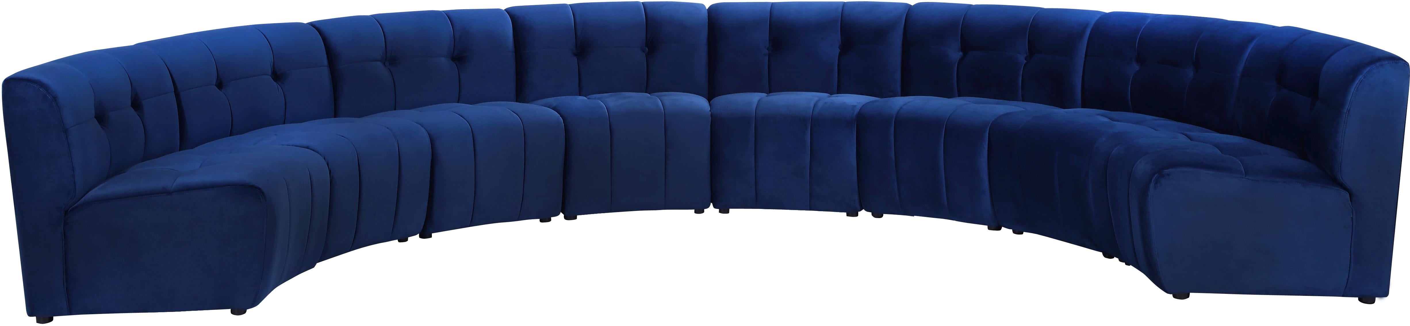 Limitless Navy Velvet 8pc. Modular Sectional - Luxe Home Furnishings (Jersey City, NJ)