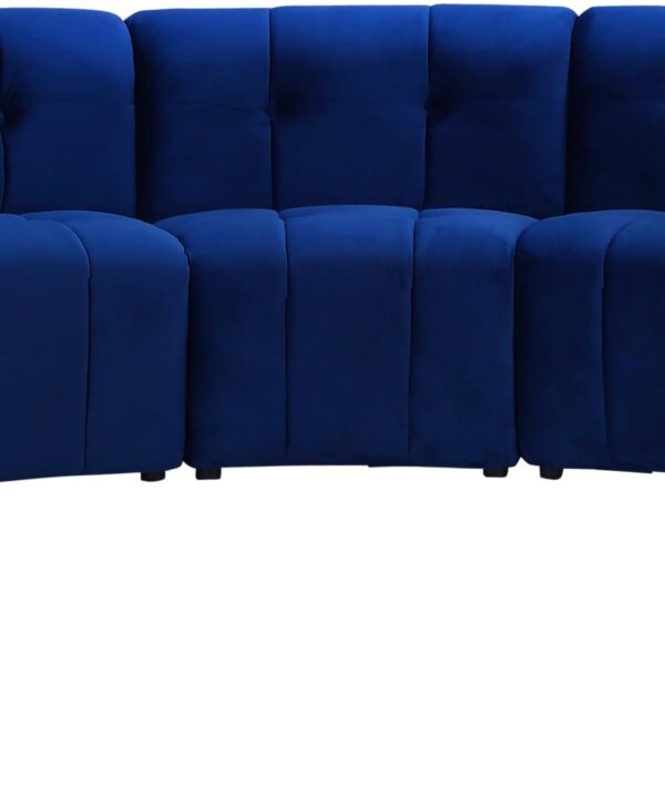 Limitless Navy Velvet 9pc. Modular Sectional - Luxe Home Furnishings (Jersey City, NJ)