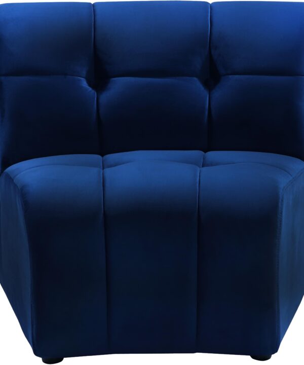 Limitless Navy Velvet Modular Chair - Luxe Home Furnishings (Jersey City, NJ)