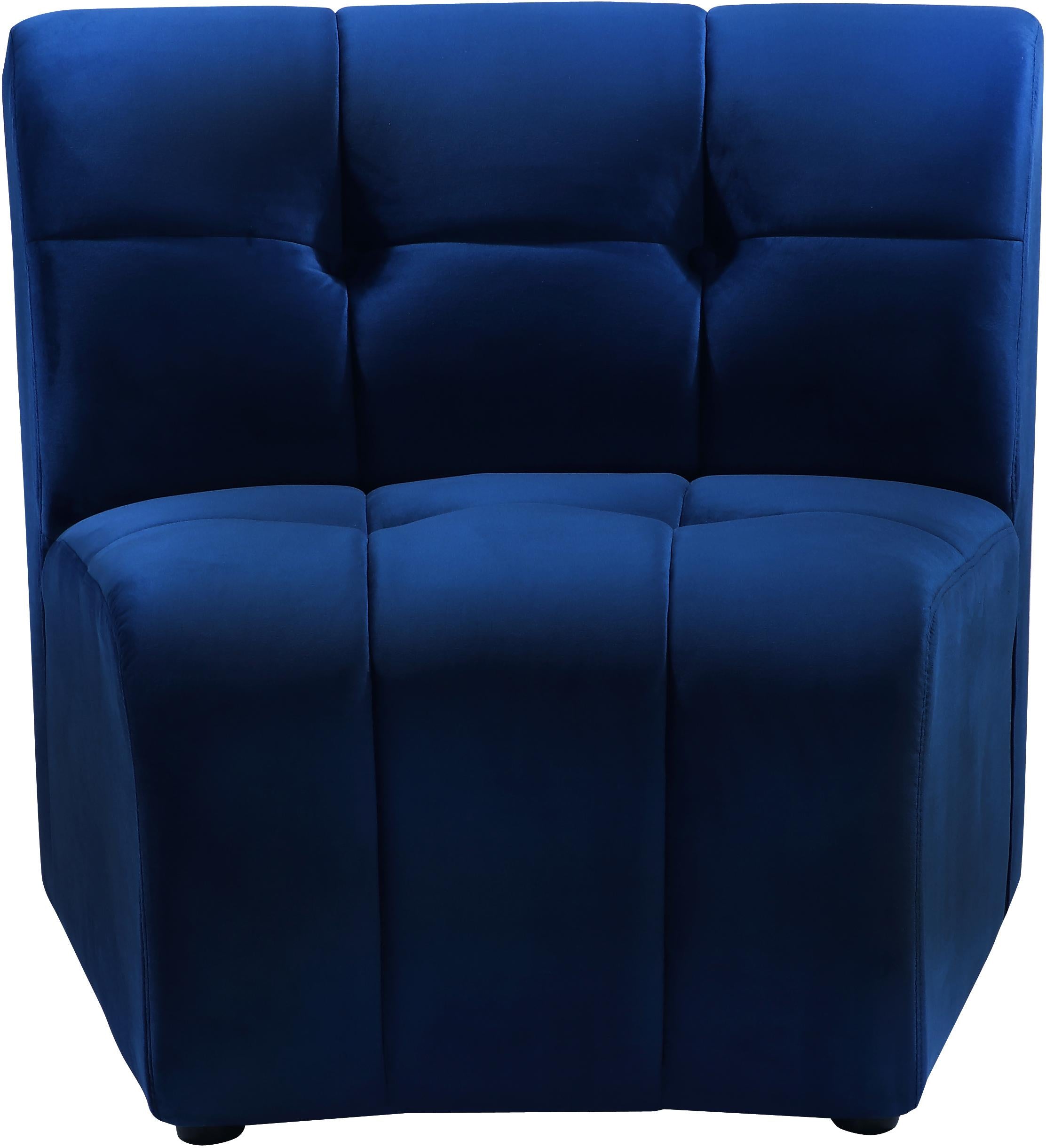 Limitless Navy Velvet Modular Chair - Luxe Home Furnishings (Jersey City, NJ)