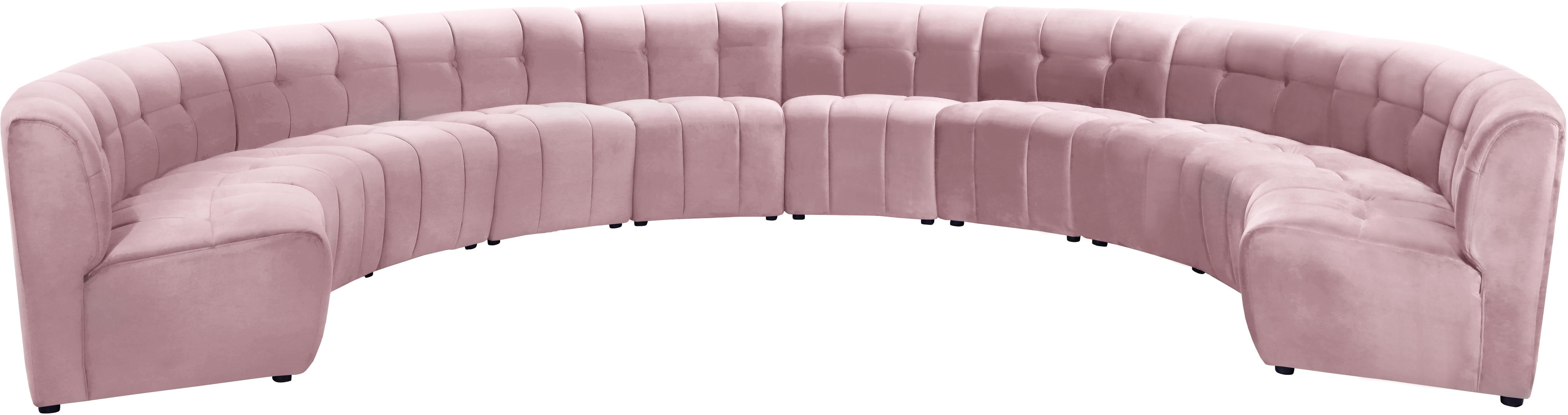 Limitless Pink Velvet 10pc. Modular Sectional - Luxe Home Furnishings (Jersey City, NJ)