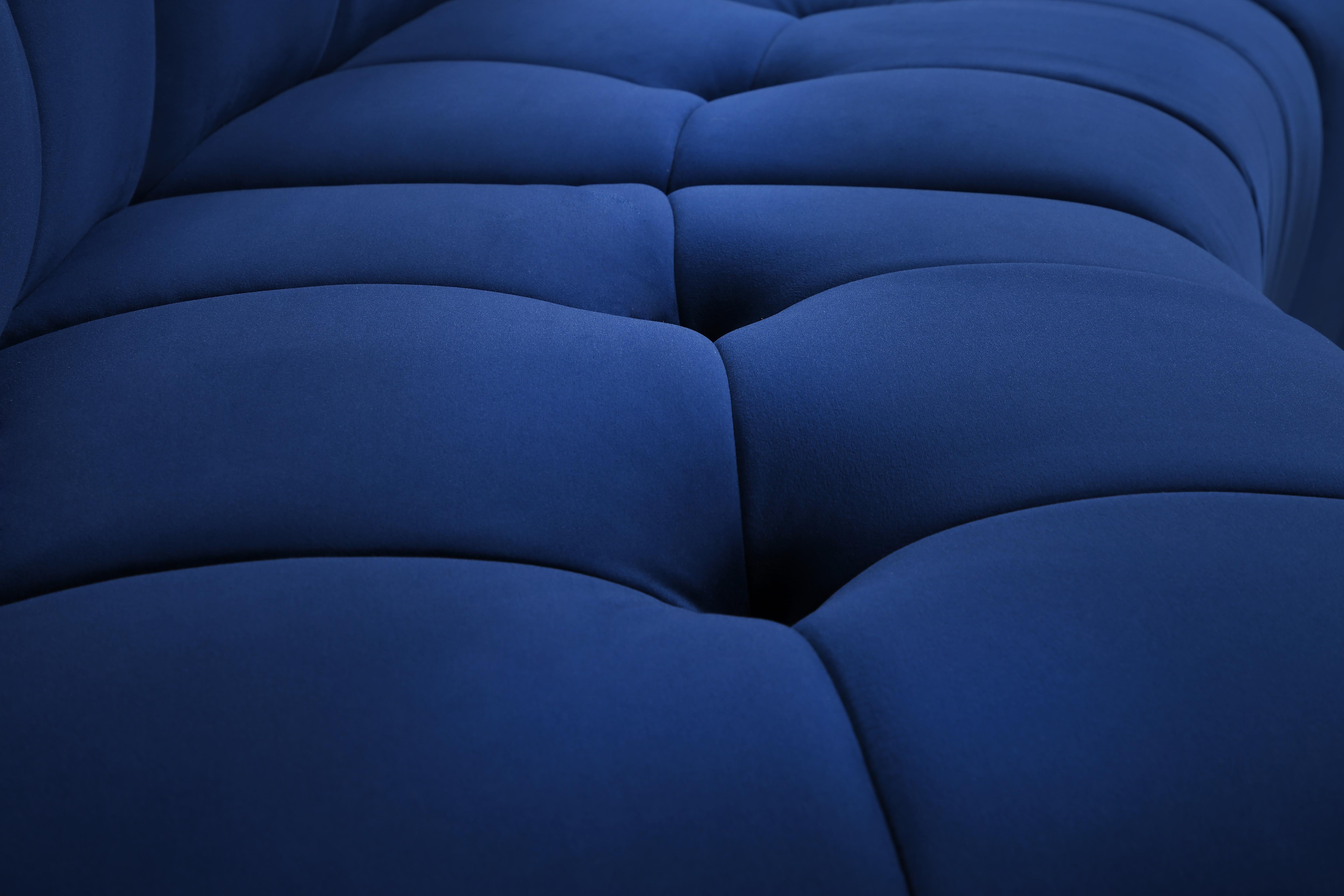 Limitless Navy Velvet 11pc. Modular Sectional - Luxe Home Furnishings (Jersey City, NJ)