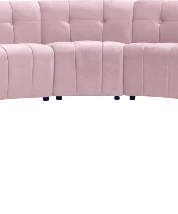 Limitless Pink Velvet 13pc. Modular Sectional - Luxe Home Furnishings (Jersey City, NJ)