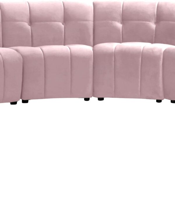 Limitless Pink Velvet 12pc. Modular Sectional - Luxe Home Furnishings (Jersey City, NJ)