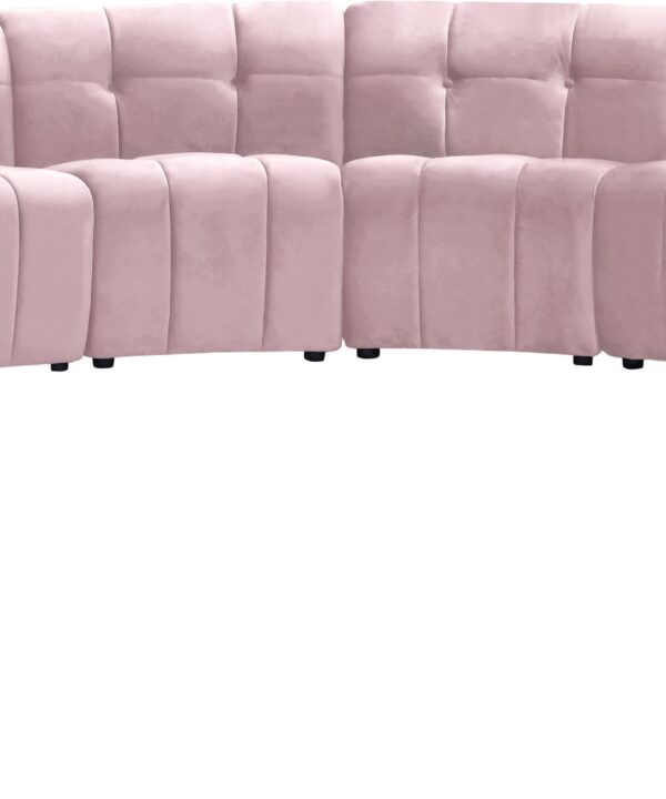 Limitless Pink Velvet 14pc. Modular Sectional - Luxe Home Furnishings (Jersey City, NJ)