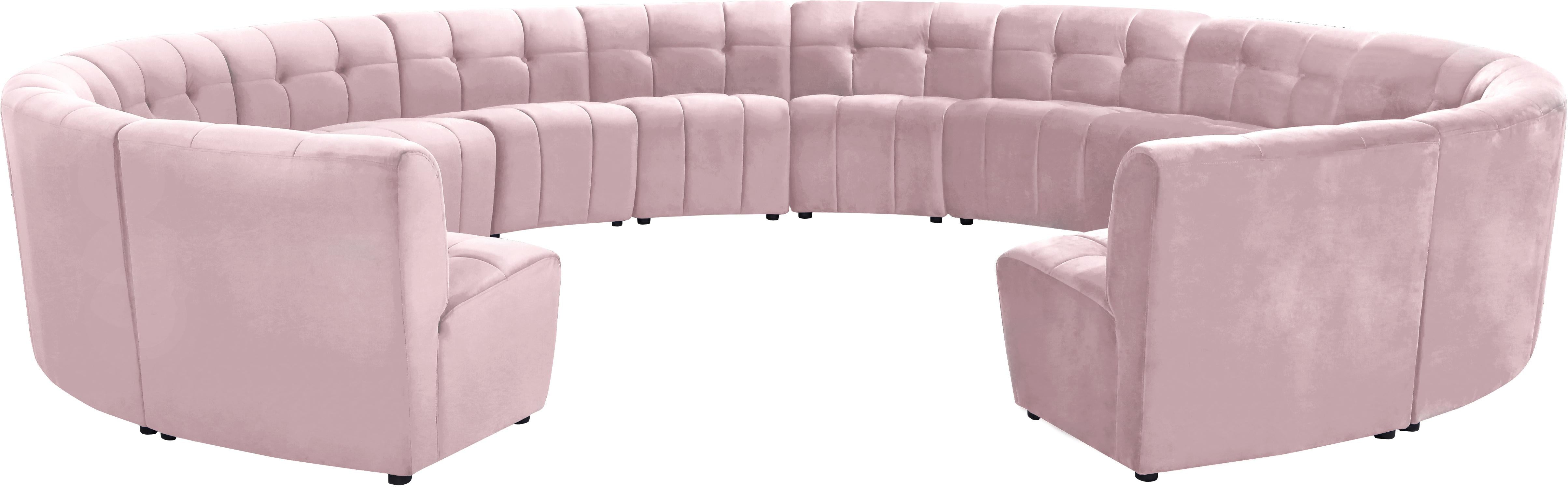 Limitless Pink Velvet 14pc. Modular Sectional - Luxe Home Furnishings (Jersey City, NJ)