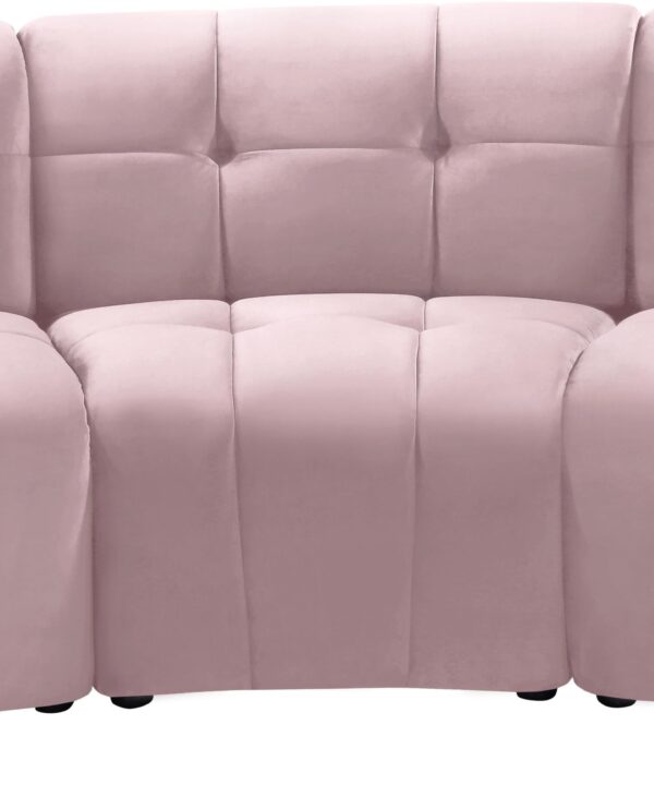 Limitless Pink Velvet 3pc. Modular Sectional - Luxe Home Furnishings (Jersey City, NJ)