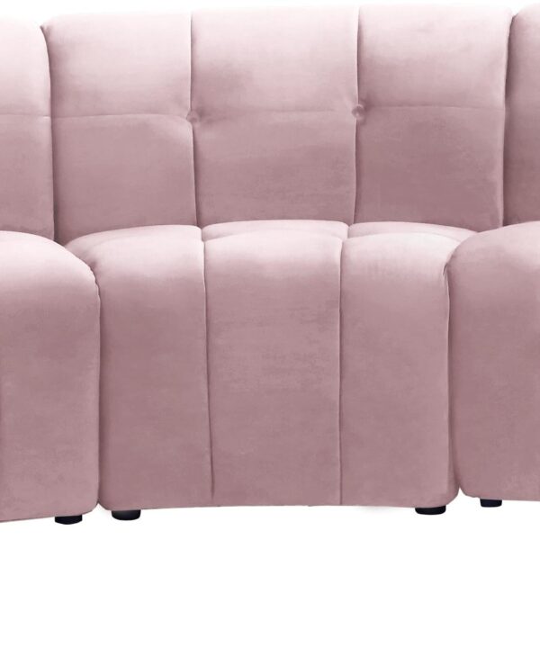 Limitless Pink Velvet 5pc. Modular Sectional - Luxe Home Furnishings (Jersey City, NJ)