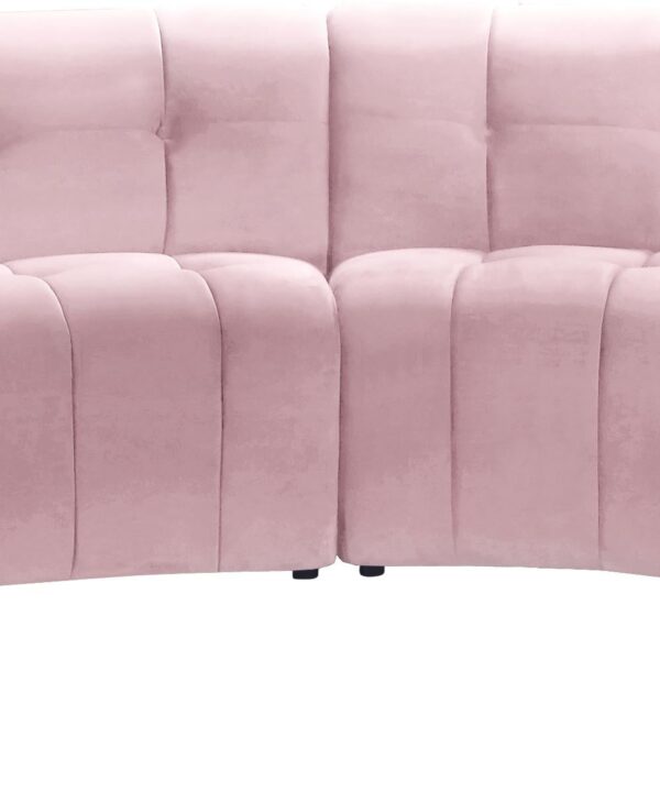 Limitless Pink Velvet 6pc. Modular Sectional - Luxe Home Furnishings (Jersey City, NJ)