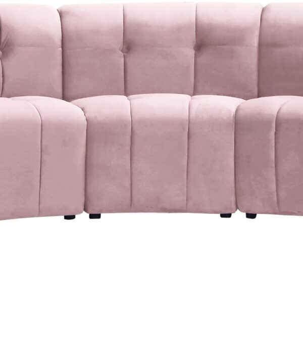 Limitless Pink Velvet 9pc. Modular Sectional - Luxe Home Furnishings (Jersey City, NJ)