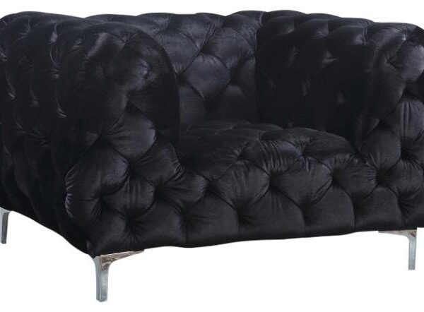 Mercer Black Velvet Chair - Luxe Home Furnishings (Jersey City, NJ)