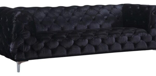 Mercer Black Velvet Sofa - Luxe Home Furnishings (Jersey City, NJ)
