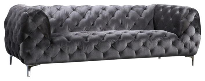 Mercer Grey Velvet Sofa - Luxe Home Furnishings (Jersey City, NJ)