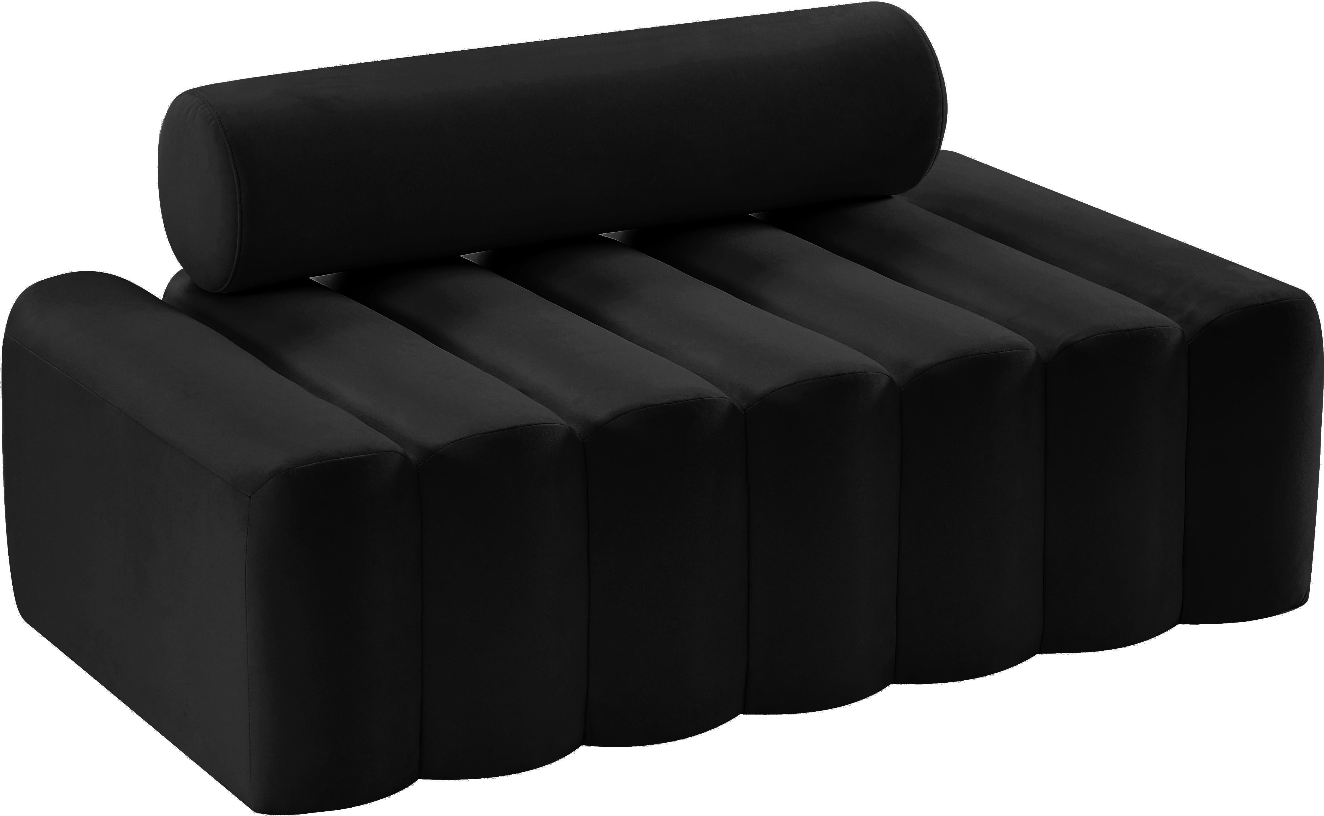 Melody Black Velvet Loveseat - Luxe Home Furnishings (Jersey City, NJ)