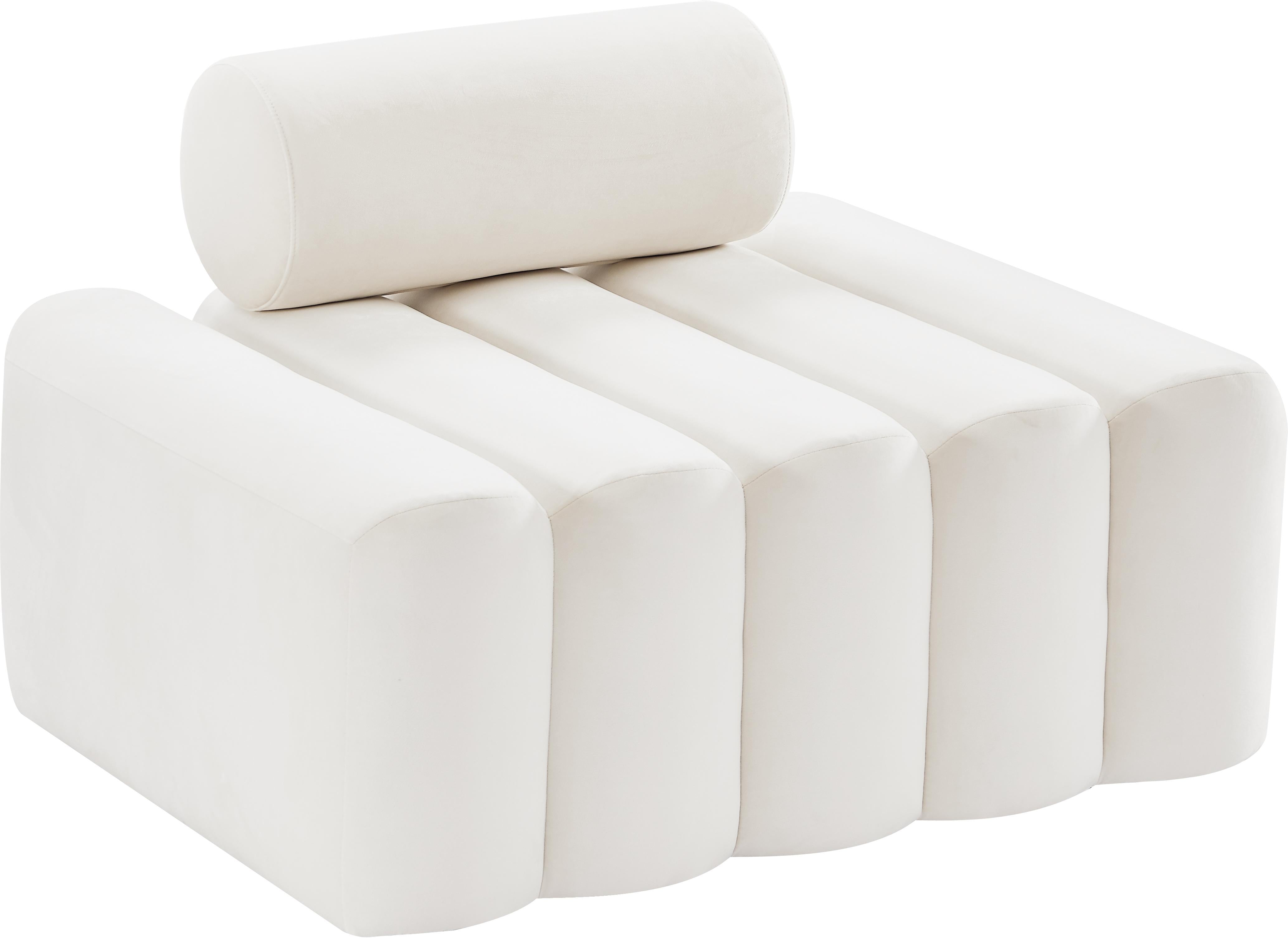 Melody Cream Velvet Chair - Luxe Home Furnishings (Jersey City, NJ)