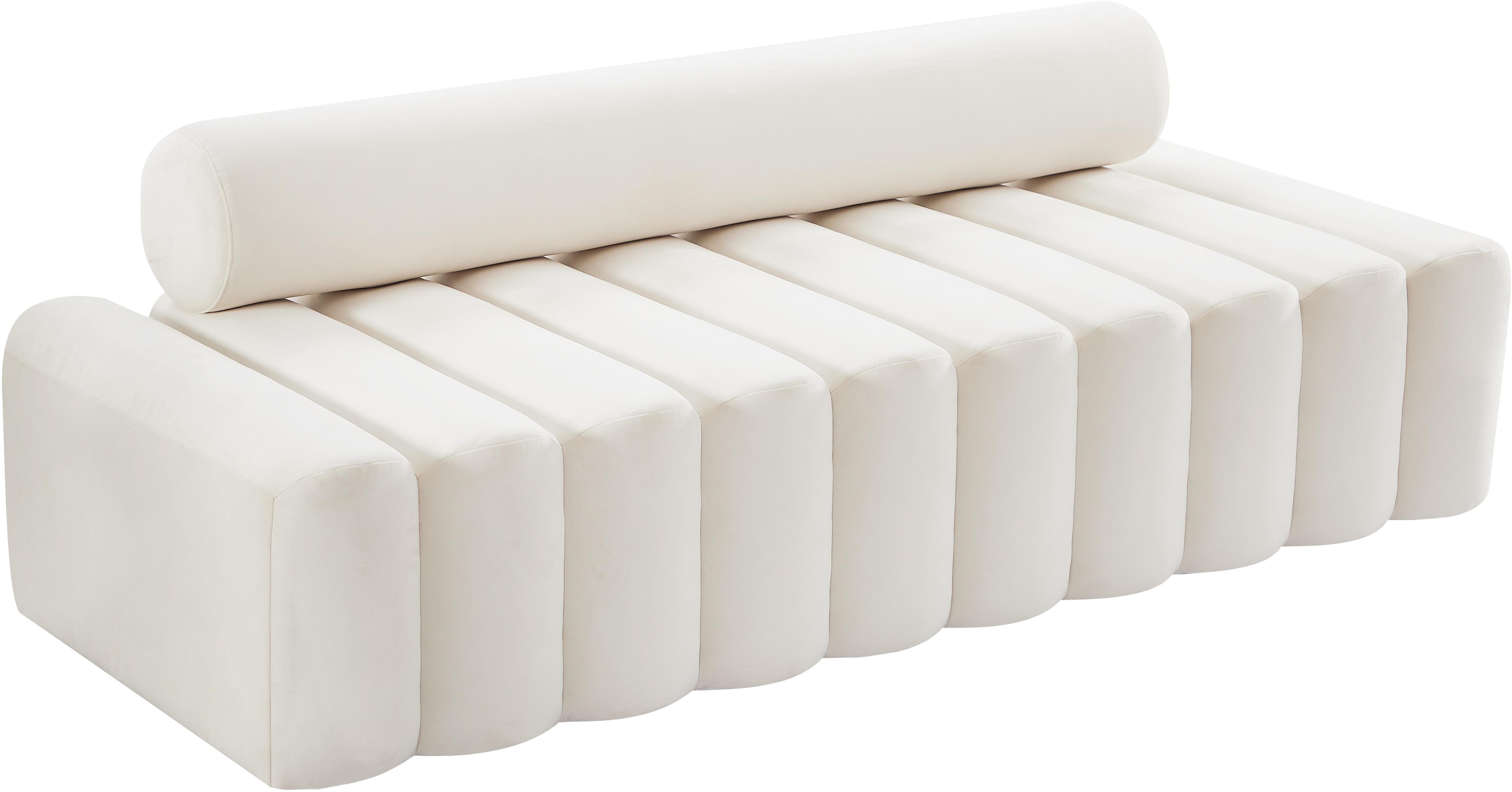 Melody Cream Velvet Sofa - Luxe Home Furnishings (Jersey City, NJ)
