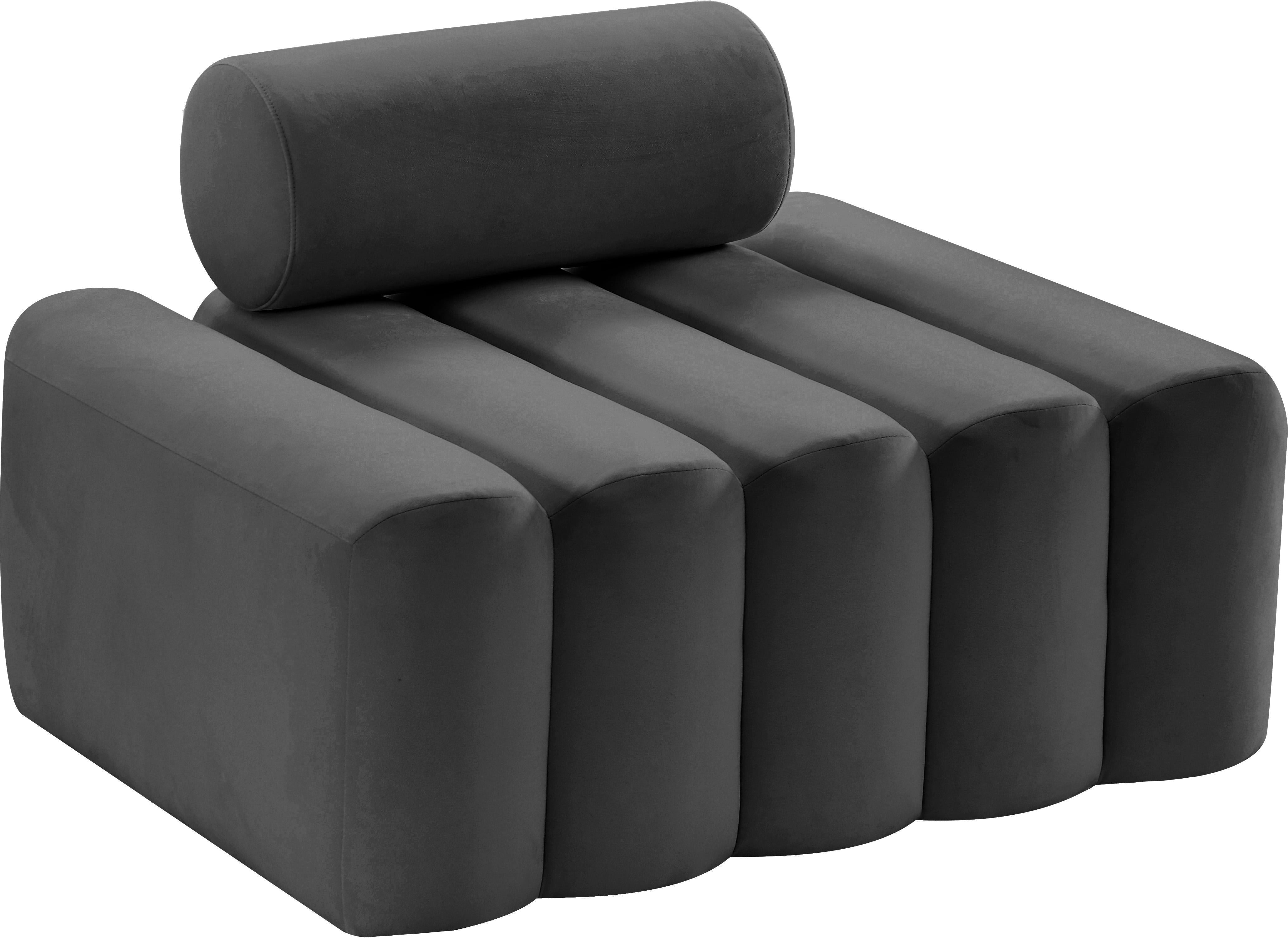 Melody Grey Velvet Chair - Luxe Home Furnishings (Jersey City, NJ)