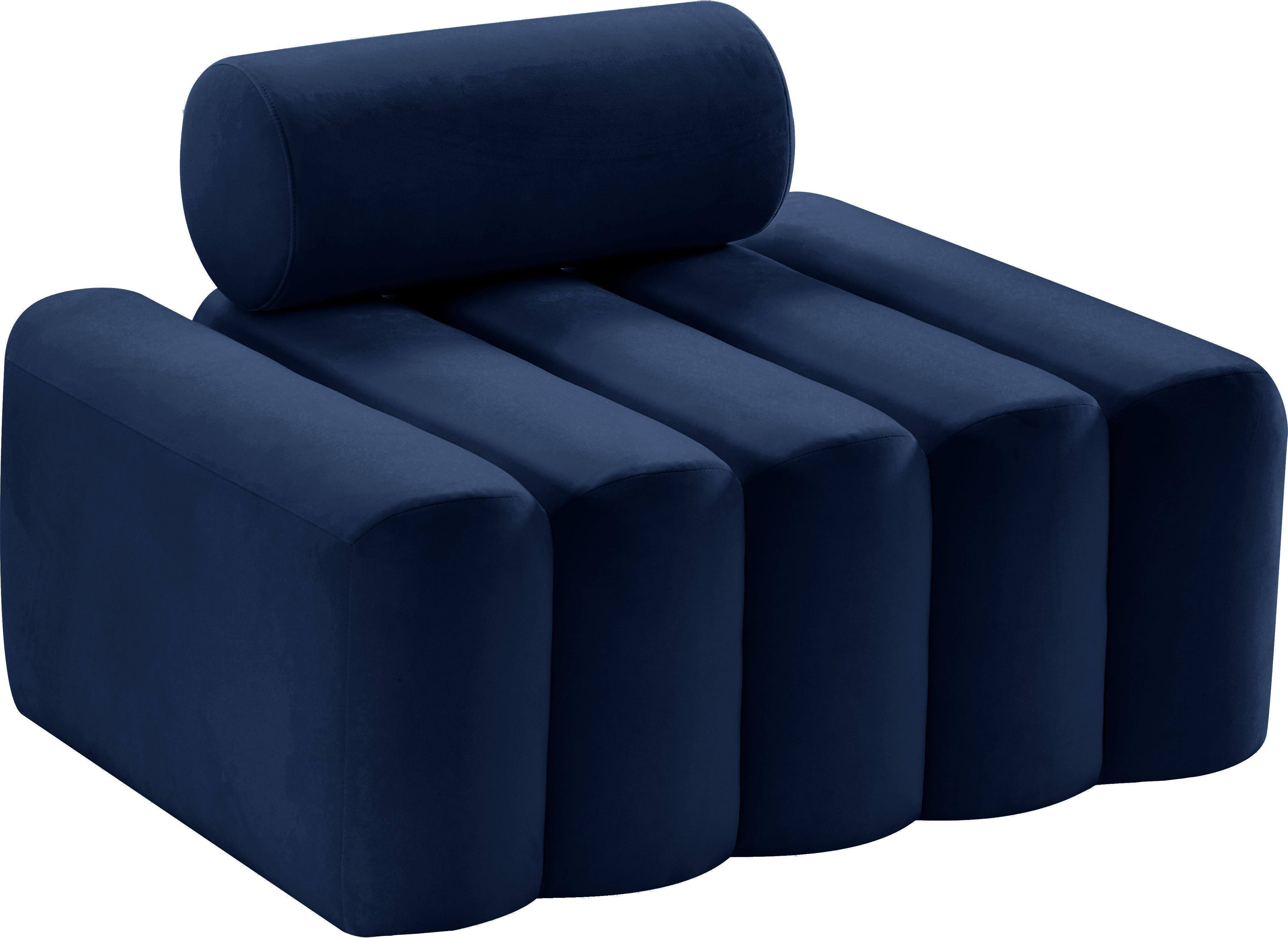 Melody Navy Velvet Chair - Luxe Home Furnishings (Jersey City, NJ)