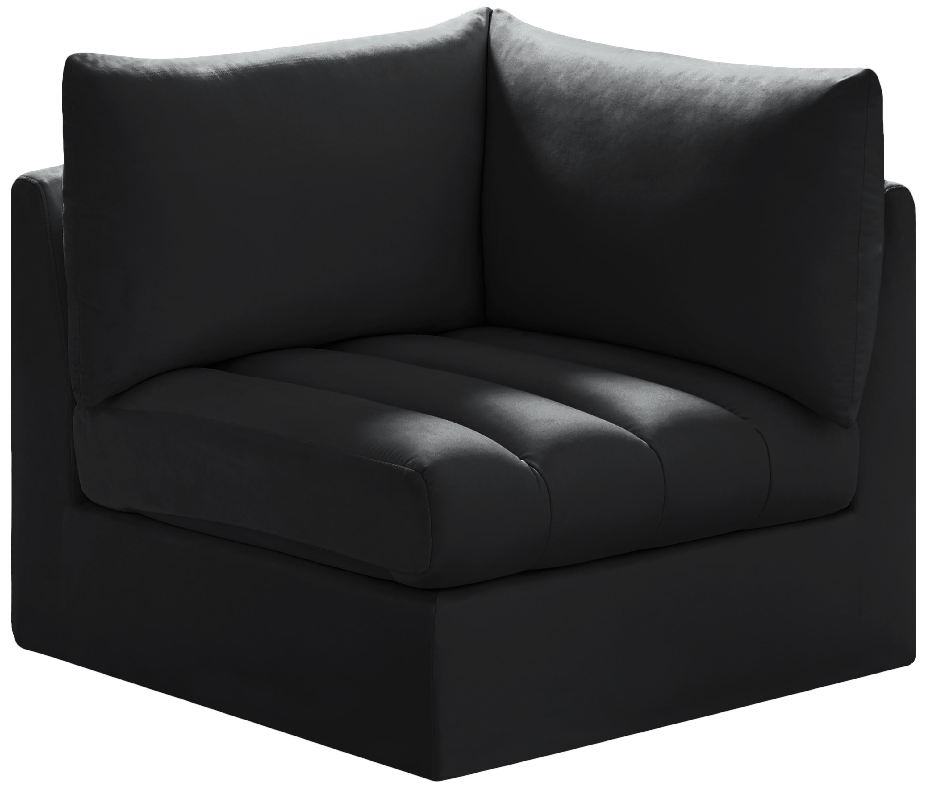 Jacob Black Velvet Corner - Luxe Home Furnishings (Jersey City, NJ)