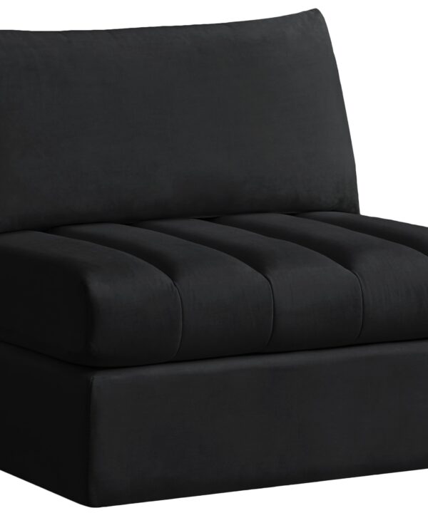 Jacob Black Velvet Armless - Luxe Home Furnishings (Jersey City, NJ)