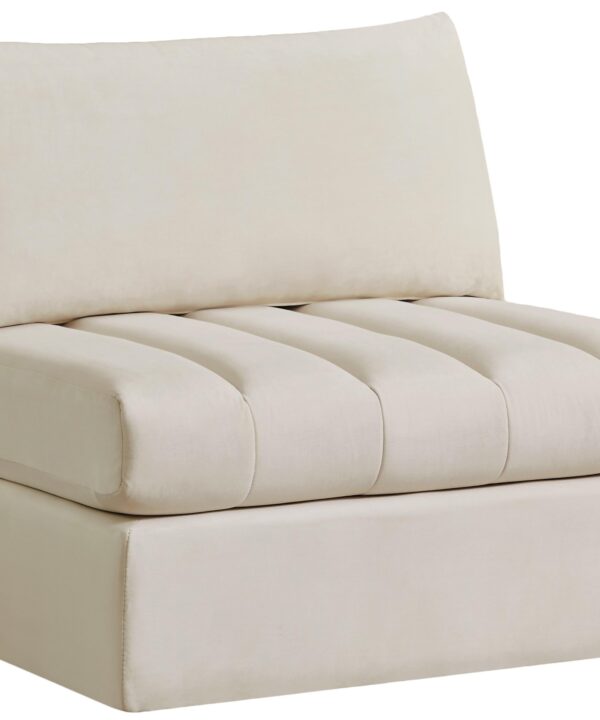 Jacob Cream Velvet Armless - Luxe Home Furnishings (Jersey City, NJ)