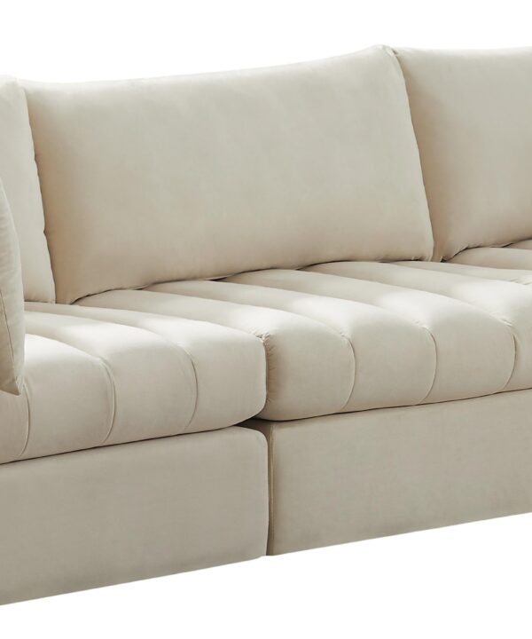 Jacob Cream Velvet Modular Sofa - Luxe Home Furnishings (Jersey City, NJ)
