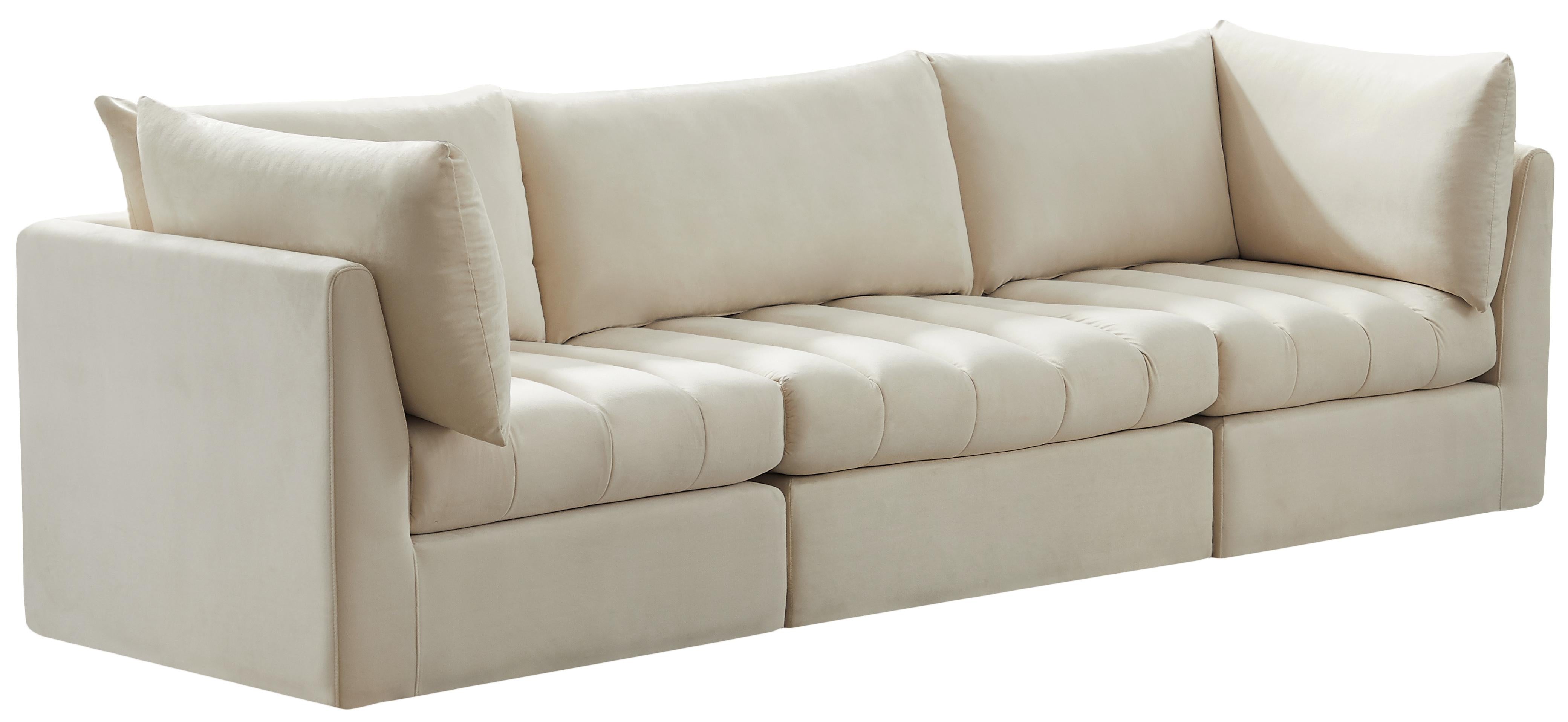 Jacob Cream Velvet Modular Sofa - Luxe Home Furnishings (Jersey City, NJ)