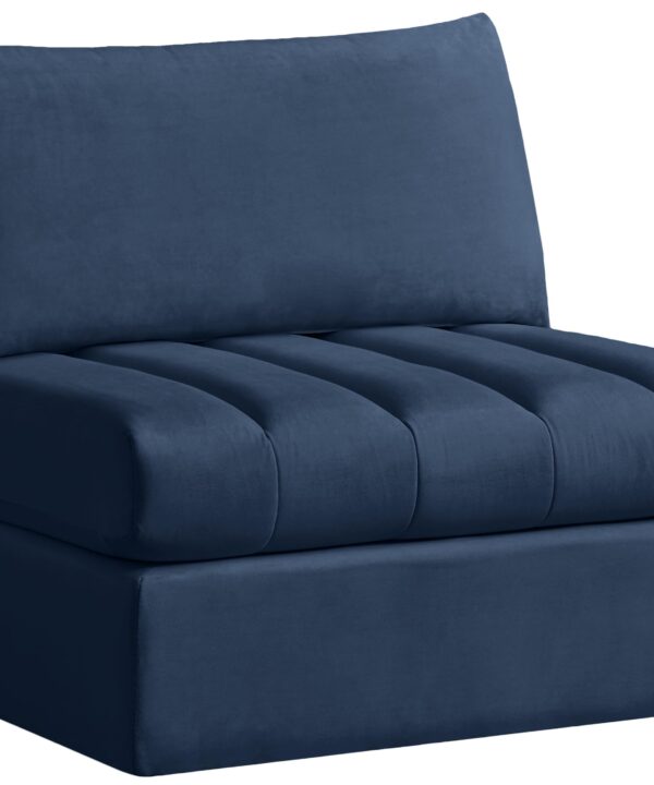 Jacob Navy Velvet Armless - Luxe Home Furnishings (Jersey City, NJ)