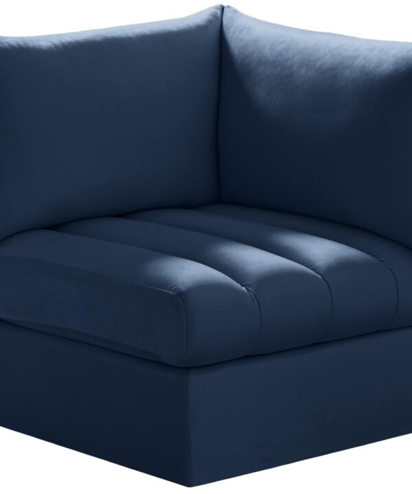 Jacob Navy Velvet Corner - Luxe Home Furnishings (Jersey City, NJ)