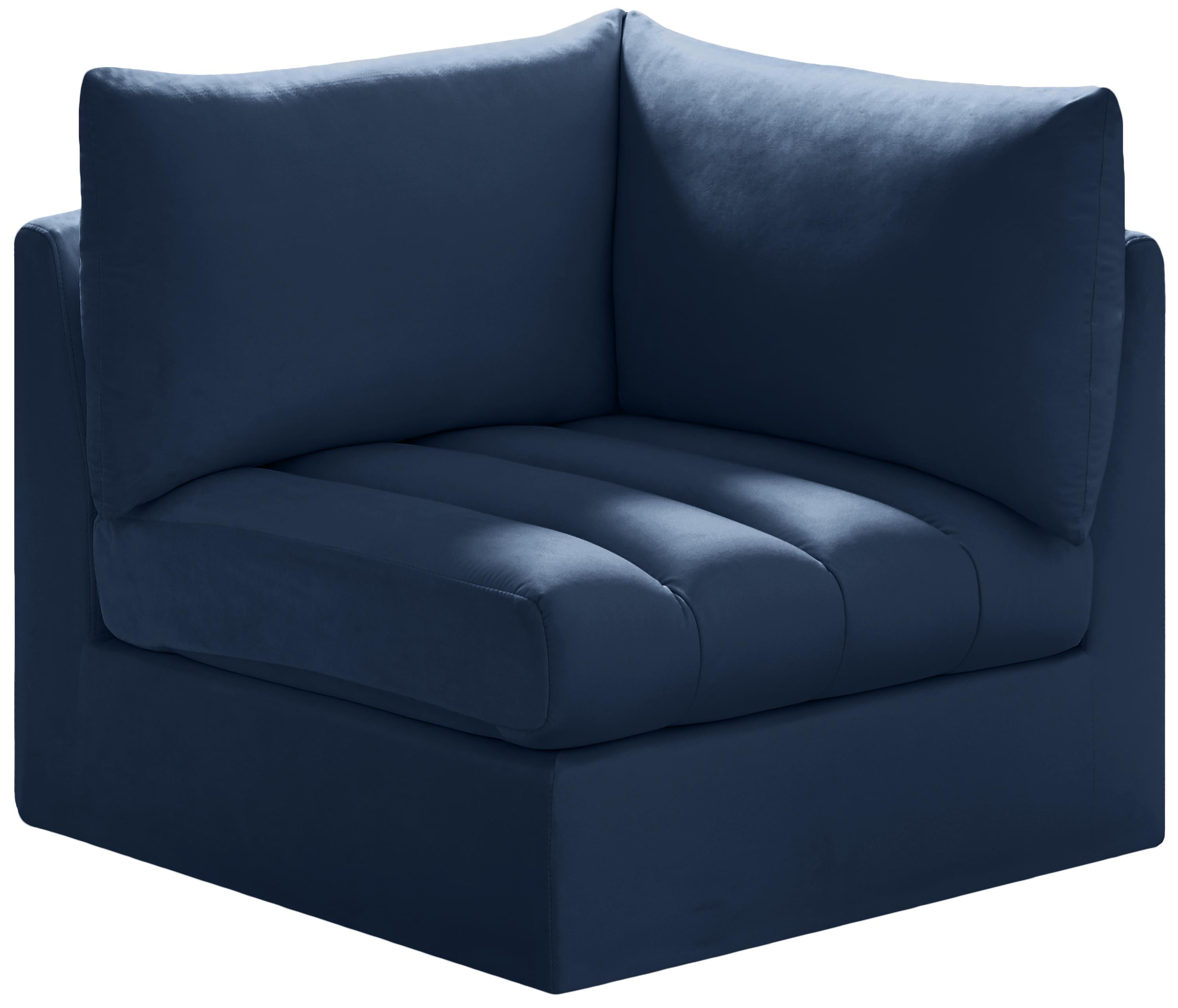 Jacob Navy Velvet Corner - Luxe Home Furnishings (Jersey City, NJ)