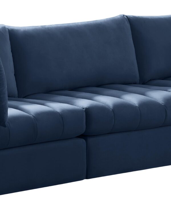 Jacob Navy Velvet Modular Sofa - Luxe Home Furnishings (Jersey City, NJ)