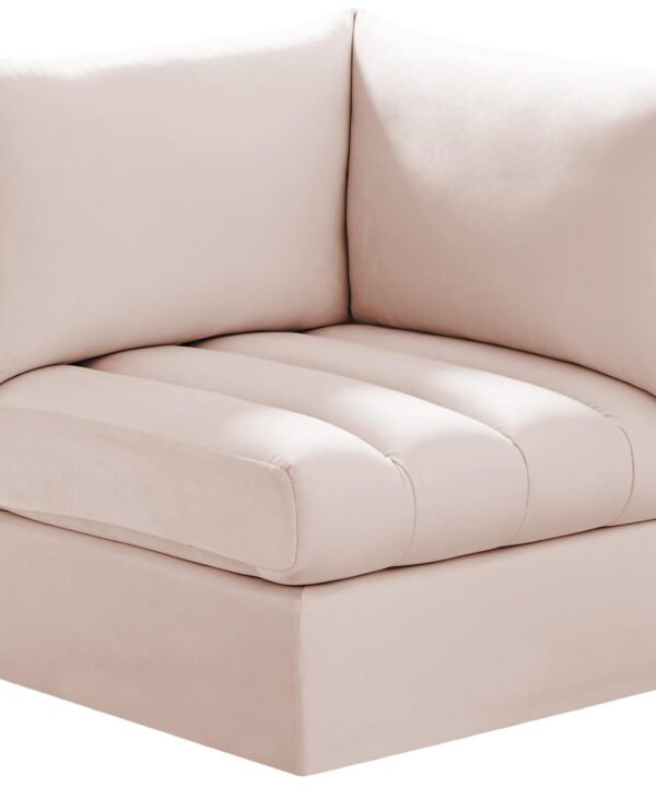 Jacob Pink Velvet Corner - Luxe Home Furnishings (Jersey City, NJ)