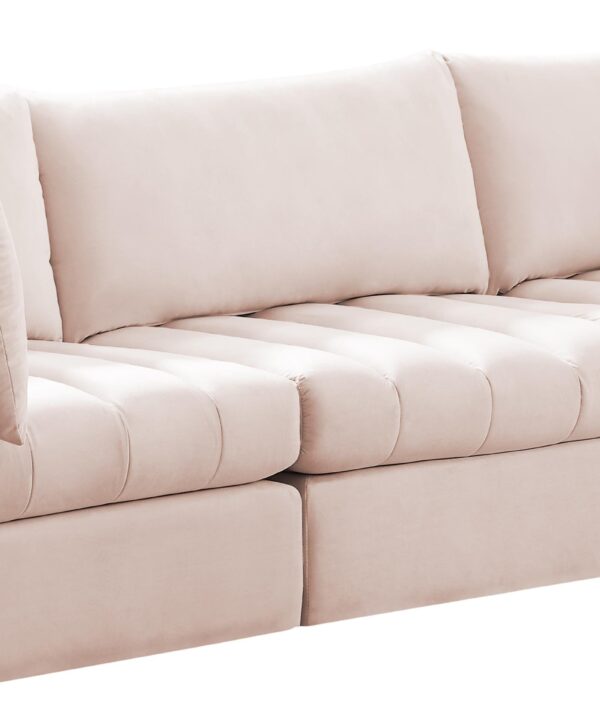 Jacob Pink Velvet Modular Sofa - Luxe Home Furnishings (Jersey City, NJ)