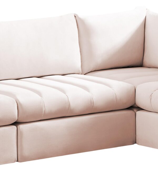 Jacob Pink Velvet Modular Sectional - Luxe Home Furnishings (Jersey City, NJ)