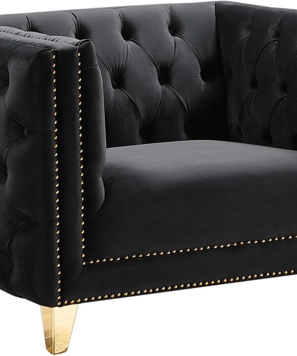 Michelle Black Velvet Chair - Luxe Home Furnishings (Jersey City, NJ)