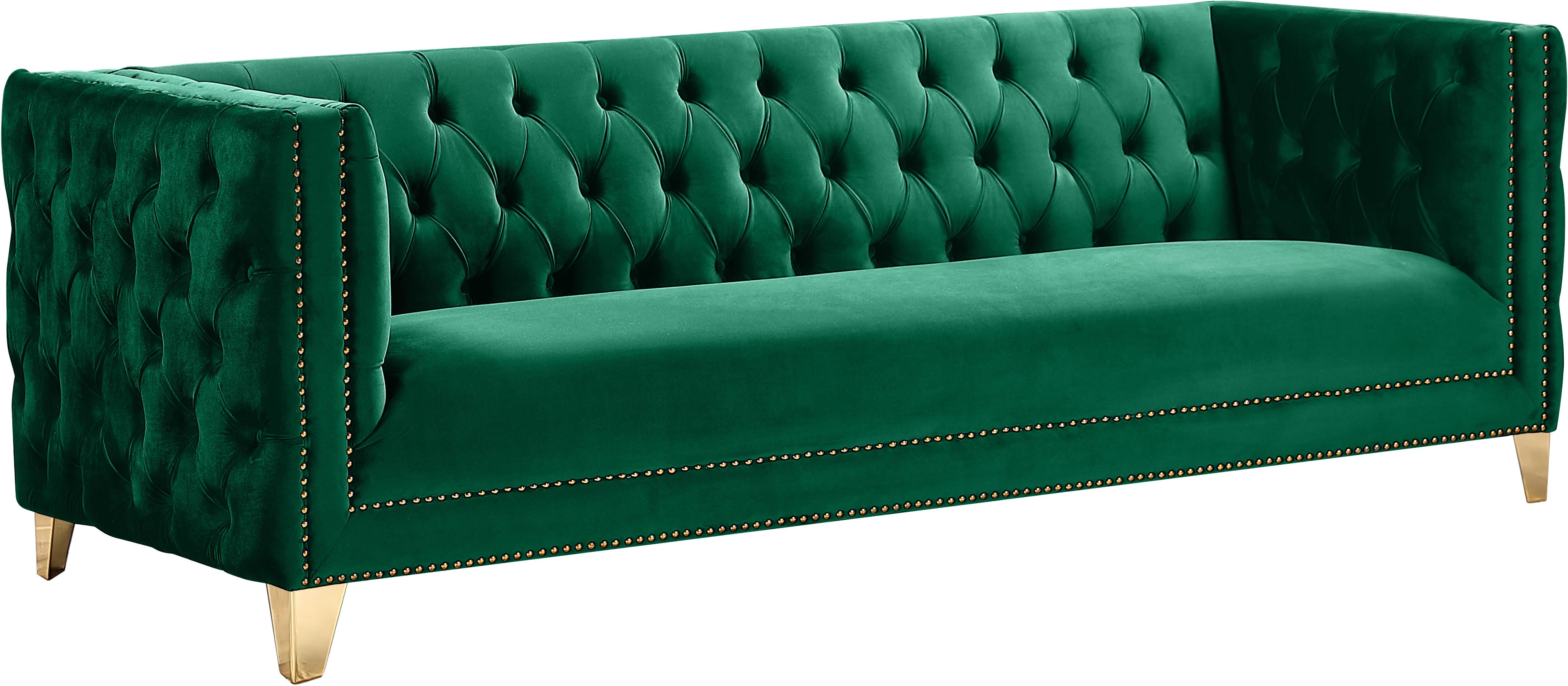 Michelle Green Velvet Sofa - Luxe Home Furnishings (Jersey City, NJ)